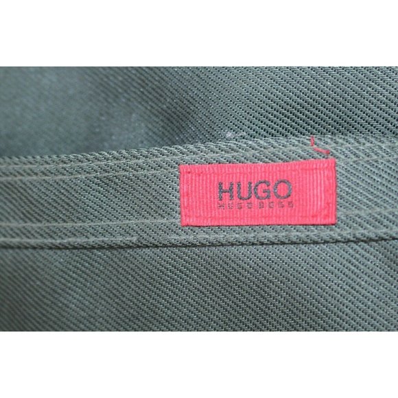 Hugo Boss Unisex Hunter Green Canvas Shoulder Carry On Tote Bag Large - Picture 3 of 8